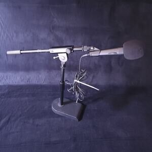 Proline MS112BK Adjustable Table Microphone Stand w/ RadioShack Mic & Cable